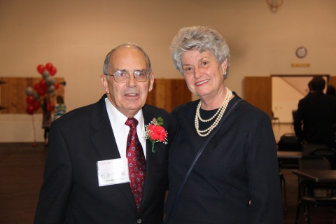 A picture of Mr. and Mrs. Bratton at an event.